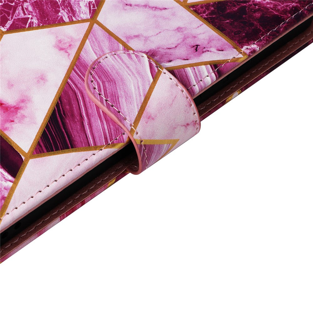 For Xiaomi Redmi Note 14 4G (164.84mm) Case Lacquered Marble Pattern Leather Phone Cover