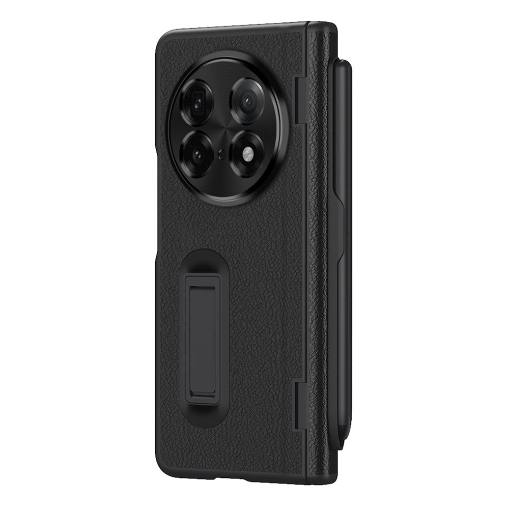 For Oppo Find N5 5G Case Kickstand PC  + PU Leather Folding Phone Cover with Screen Protector and Stylus