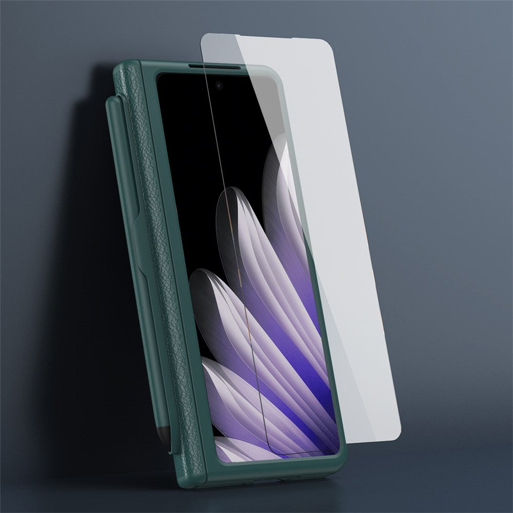 For Oppo Find N5 5G Case Kickstand PC  + PU Leather Folding Phone Cover with Screen Protector and Stylus