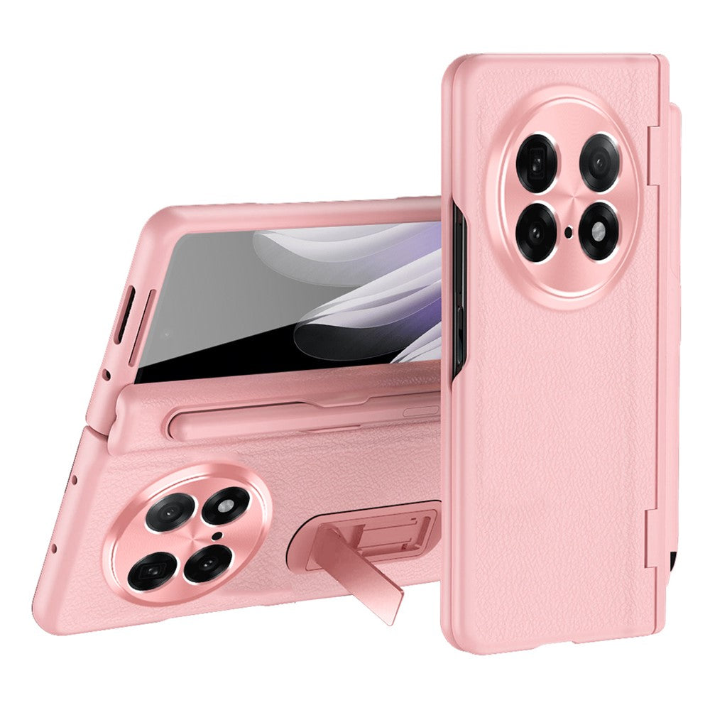For Oppo Find N5 5G Case Kickstand PC  + PU Leather Folding Phone Cover with Screen Protector and Stylus
