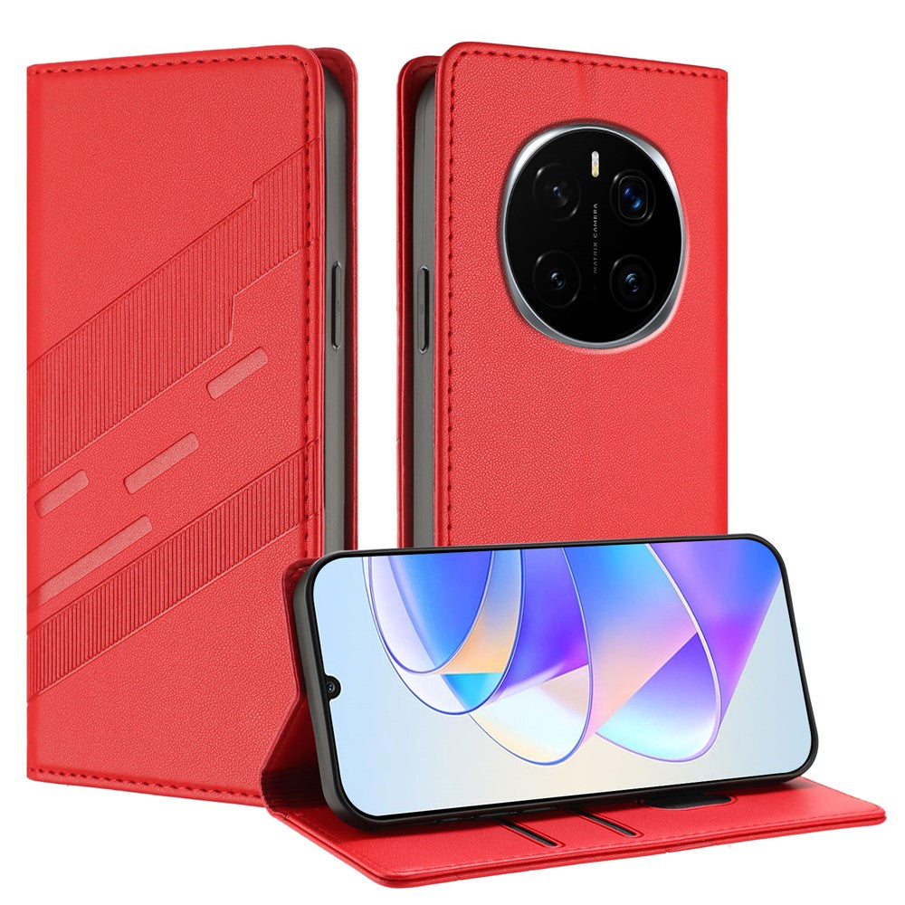 For Honor Magic7 Pro 5G Phone Cases Punk Style Imprinted Wallet Stand Leather Cover