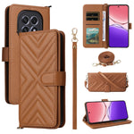 For Oppo F29 5G Wallet Case with Shoulder  /  Wrist Strap Leather Phone Cover Stand