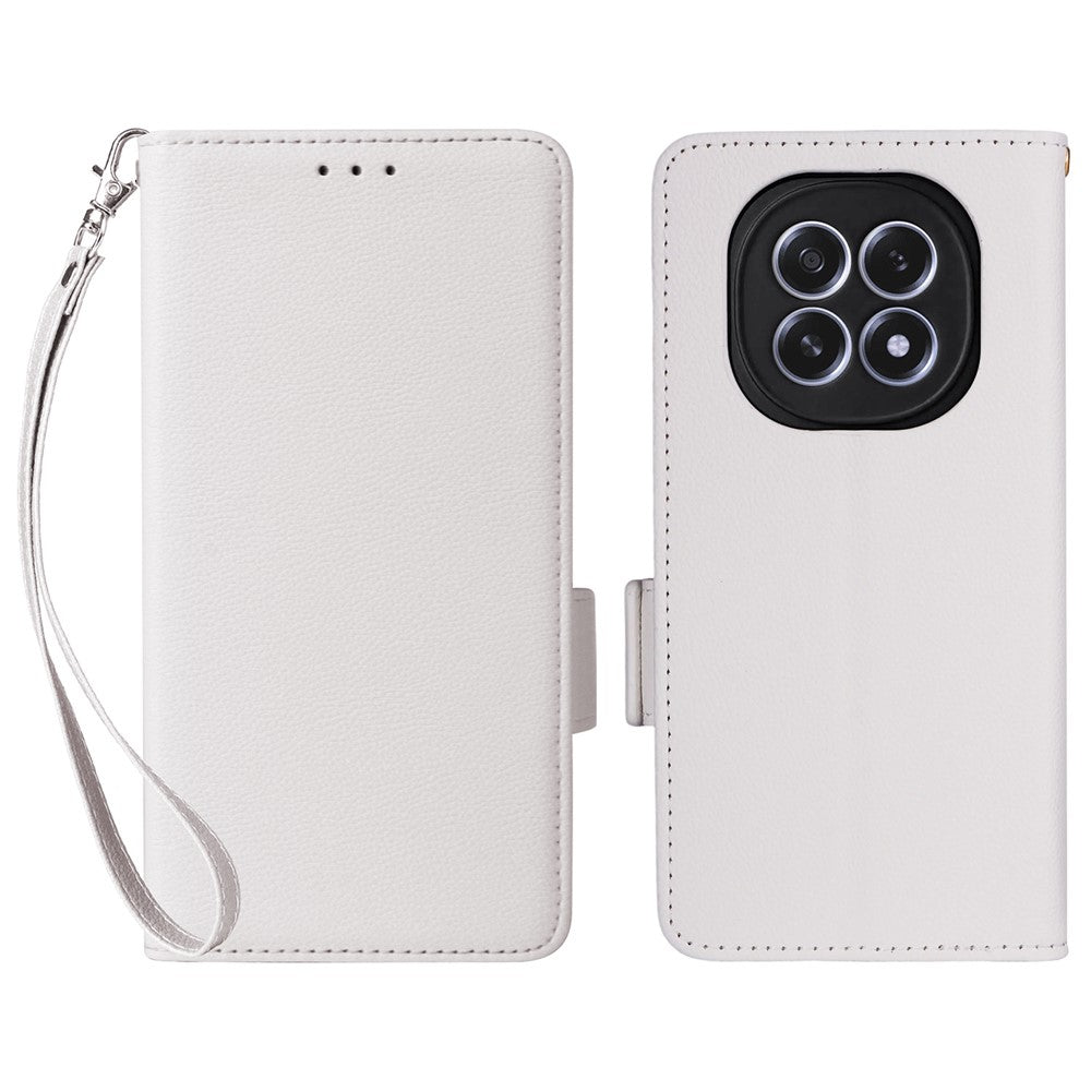 For Oppo F29 5G Case with Wrist Strap Litchi Texture PU Leather Wallet Phone Cover