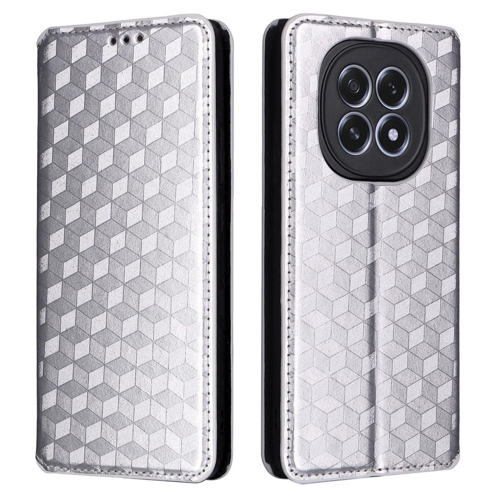 For Oppo F29 5G Case Wallet Rhombus Imprinted Leather Phone Cover