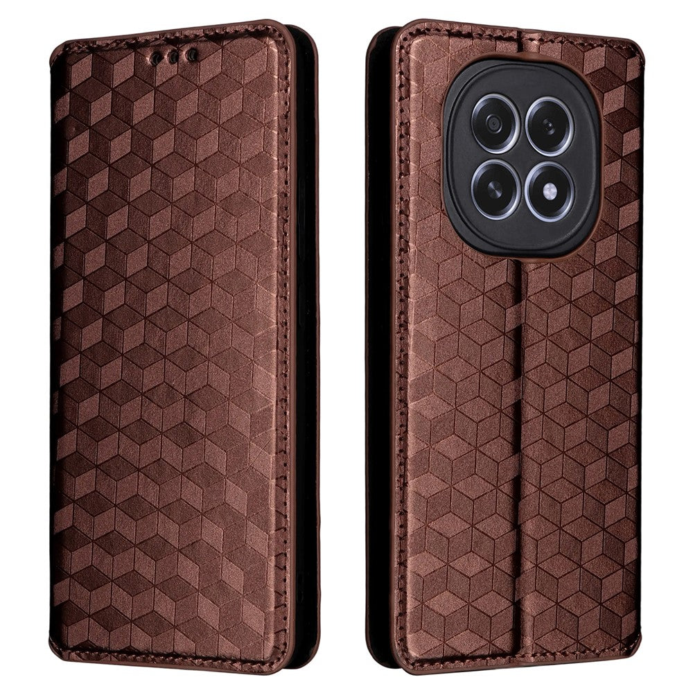 For Oppo F29 5G Case Wallet Rhombus Imprinted Leather Phone Cover