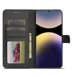 LC.IMEEKE For Xiaomi Redmi Note 14 Pro 4G Case Calf Texture PU Leather Stand Wallet Phone Cover