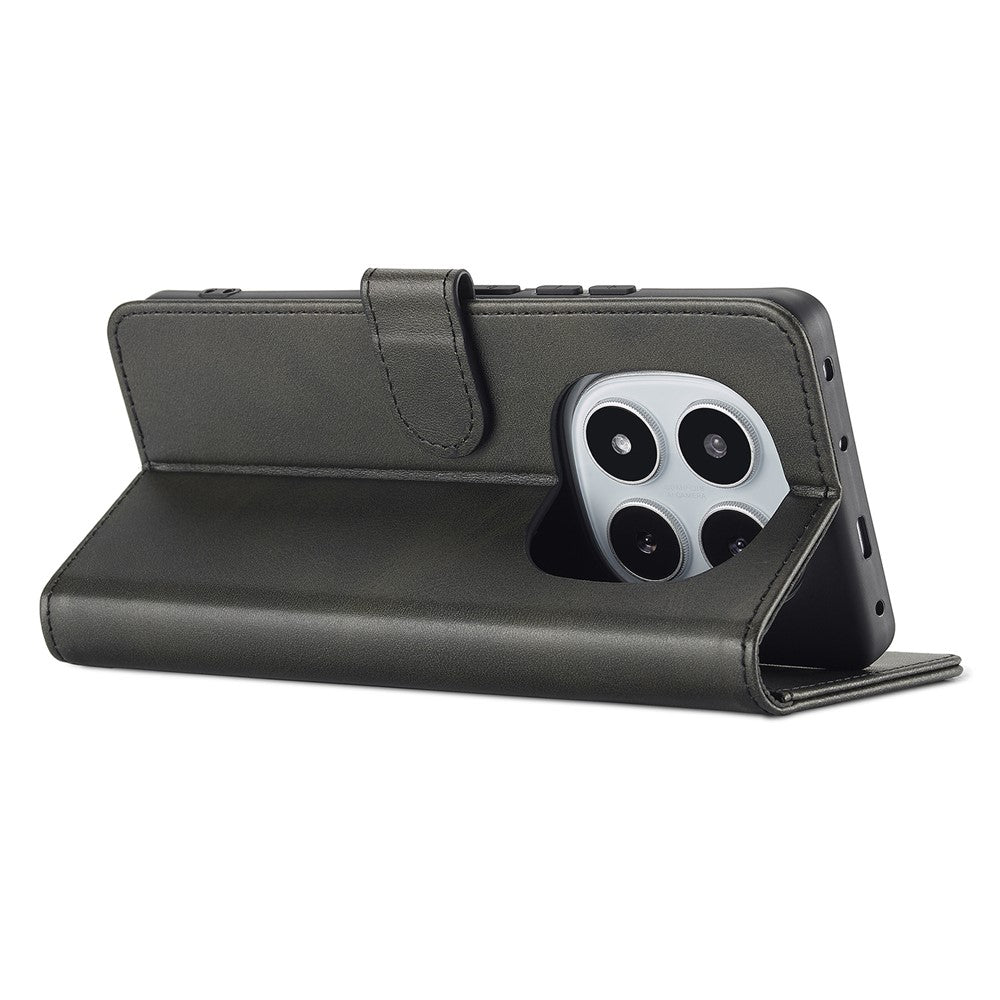 LC.IMEEKE For Xiaomi Redmi Note 14 Pro 4G Case Calf Texture PU Leather Stand Wallet Phone Cover