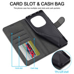 LC.IMEEKE For Xiaomi Redmi Note 14 Pro 4G Case Calf Texture PU Leather Stand Wallet Phone Cover