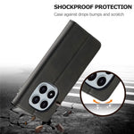 LC.IMEEKE For Xiaomi Redmi Note 14 Pro 4G Case Calf Texture PU Leather Stand Wallet Phone Cover