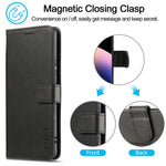 LC.IMEEKE For Xiaomi Redmi Note 14 Pro 4G Case Calf Texture PU Leather Stand Wallet Phone Cover