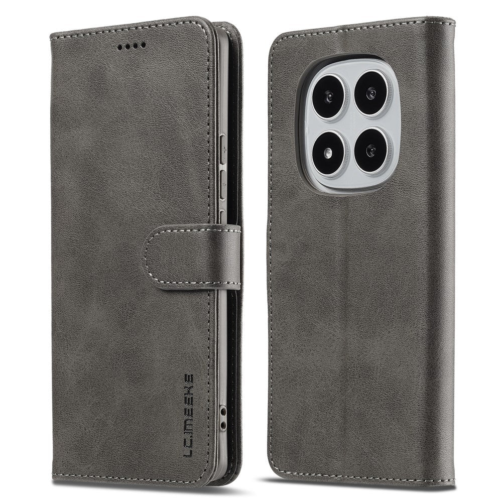 LC.IMEEKE For Xiaomi Redmi Note 14 Pro 4G Case Calf Texture PU Leather Stand Wallet Phone Cover