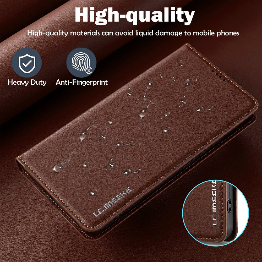 LC.IMEEKE L1 Series for Xiaomi Redmi Note 14 Pro 4G Case PU Leather Wallet Stand Protective Phone Cover