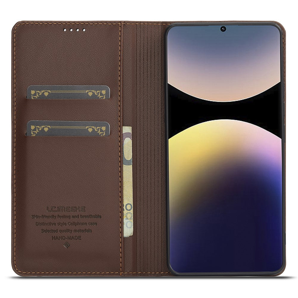 LC.IMEEKE L1 Series for Xiaomi Redmi Note 14 Pro 4G Case PU Leather Wallet Stand Protective Phone Cover