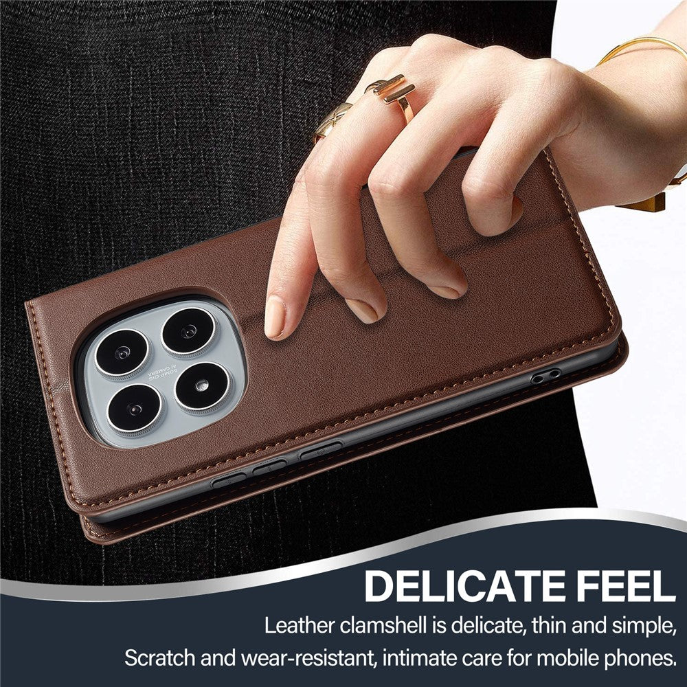 LC.IMEEKE L1 Series for Xiaomi Redmi Note 14 Pro 4G Case PU Leather Wallet Stand Protective Phone Cover