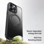 Magnetiskt skal för iPhone 13 Pro Max, roterande växel, pivotstativ, PC + TPU-baksida