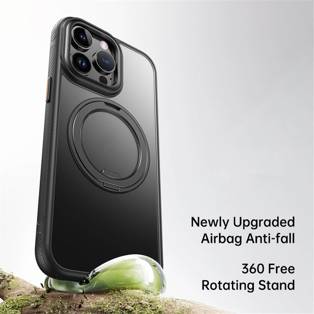 Magnetiskt skal för iPhone 13 Pro Max, roterande växel, pivotstativ, PC + TPU-baksida