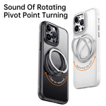 Magnetiskt skal för iPhone 13 Pro Max, roterande växel, pivotstativ, PC + TPU-baksida