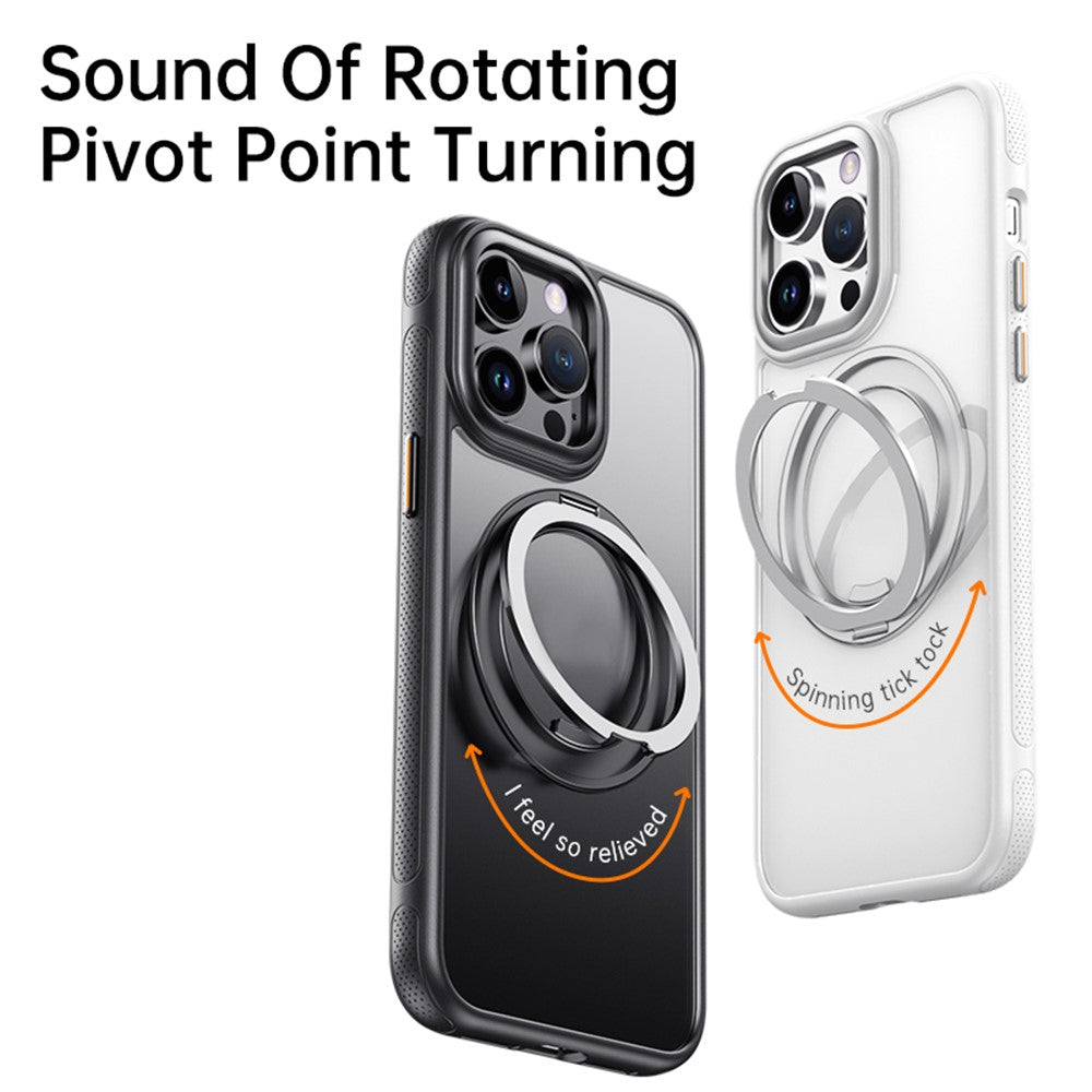 Magnetiskt skal för iPhone 13 Pro Max, roterande växel, pivotstativ, PC + TPU-baksida