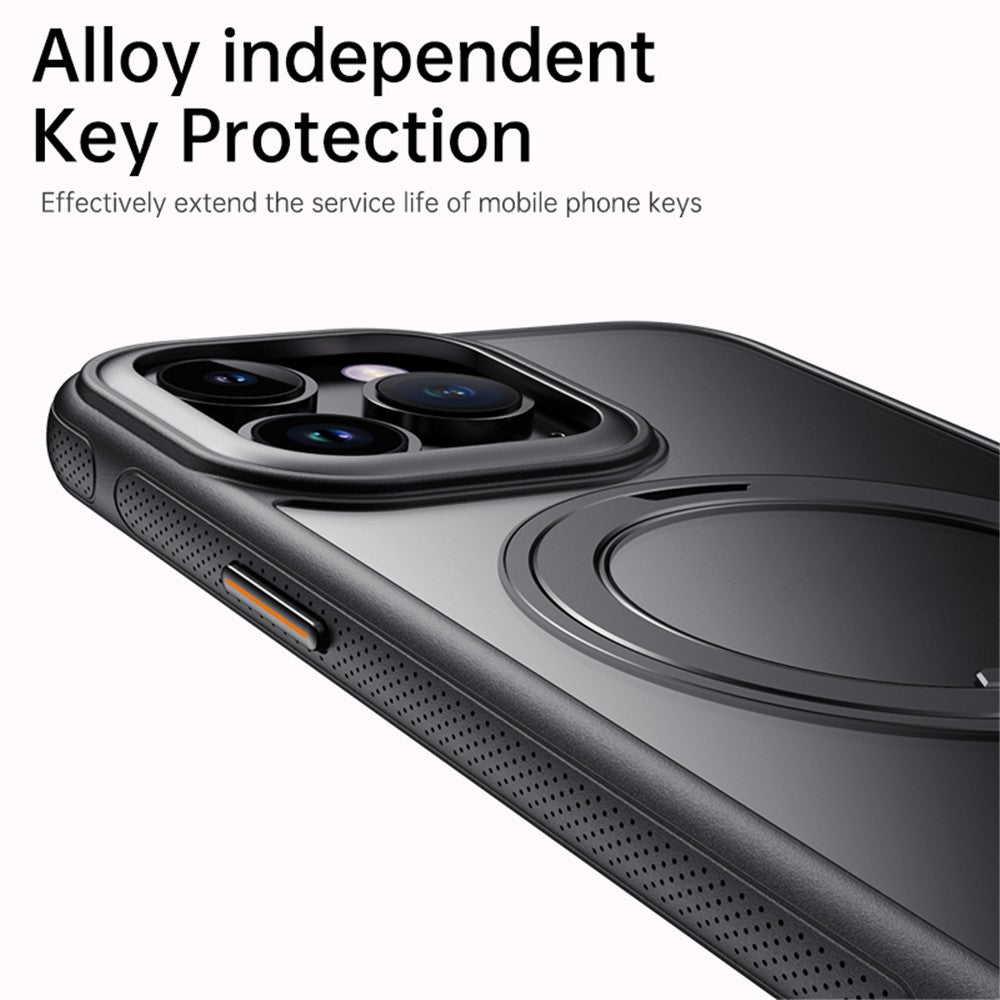 Magnetiskt skal för iPhone 13 Pro Max, roterande växel, pivotstativ, PC + TPU-baksida