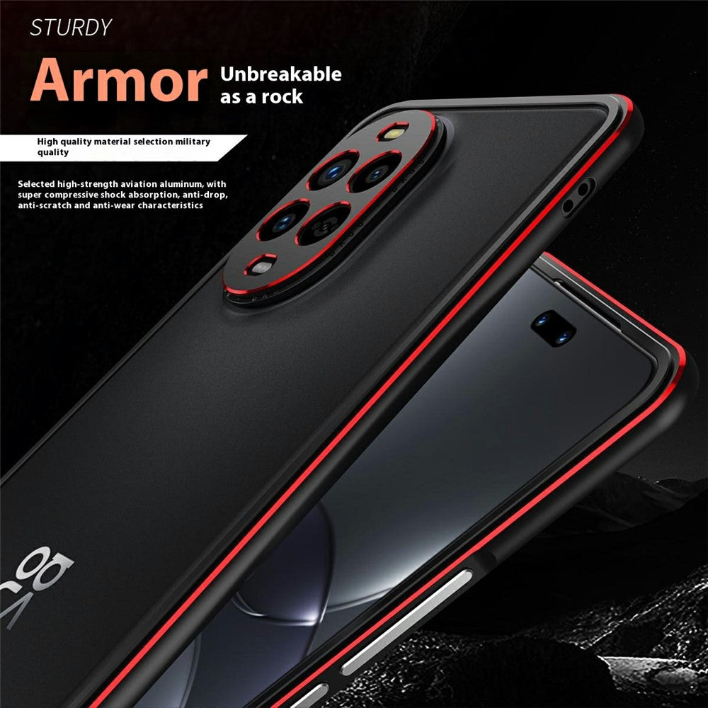 For Huawei nova 13 Pro 5G Bumper Case Metal Frame Phone Cover with Camera Lens Guard