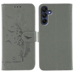 Til Samsung Galaxy A06s Etui Fjerpræg PU Læder Pung Telefoncover
