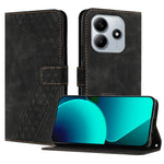 For Xiaomi Redmi Note 14 4G (164.84mm) Leather Case 7-Shaped Pattern Wallet Stand Shockproof Phone Cover
