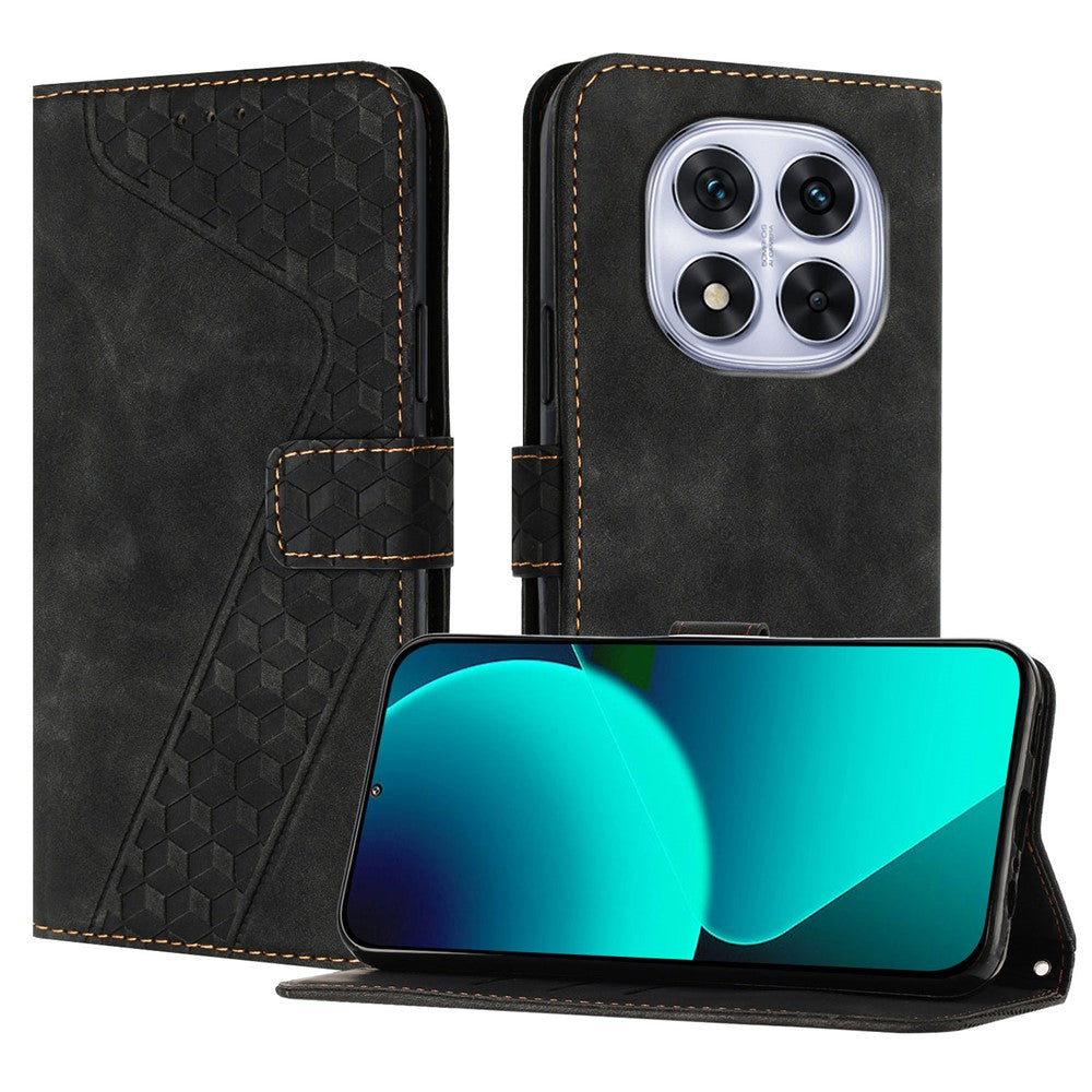 For Xiaomi Redmi Note 14 Pro 5G Leather Case 7-Shaped Pattern Wallet Stand Shockproof Phone Cover