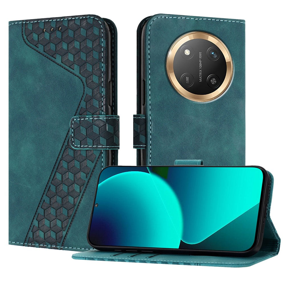 For Honor Magic7 Lite 5G / X9c 5G / X60 Pro 5G Leather Case 7-Shaped Pattern Wallet Stand Shockproof Phone Cover