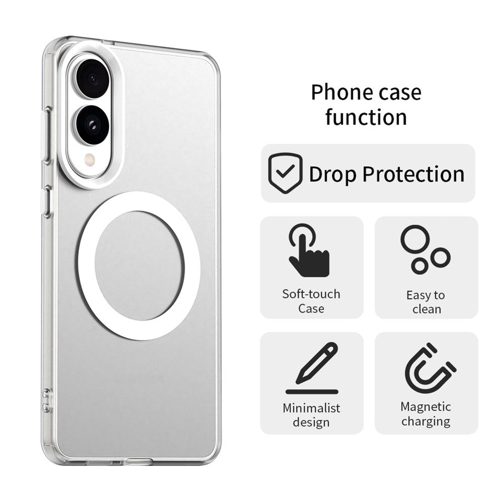 For Samsung Galaxy S25 Edge Case Magnetic Case Skin Touch Matte Anti Drop TPU + PC Phone Back Cover