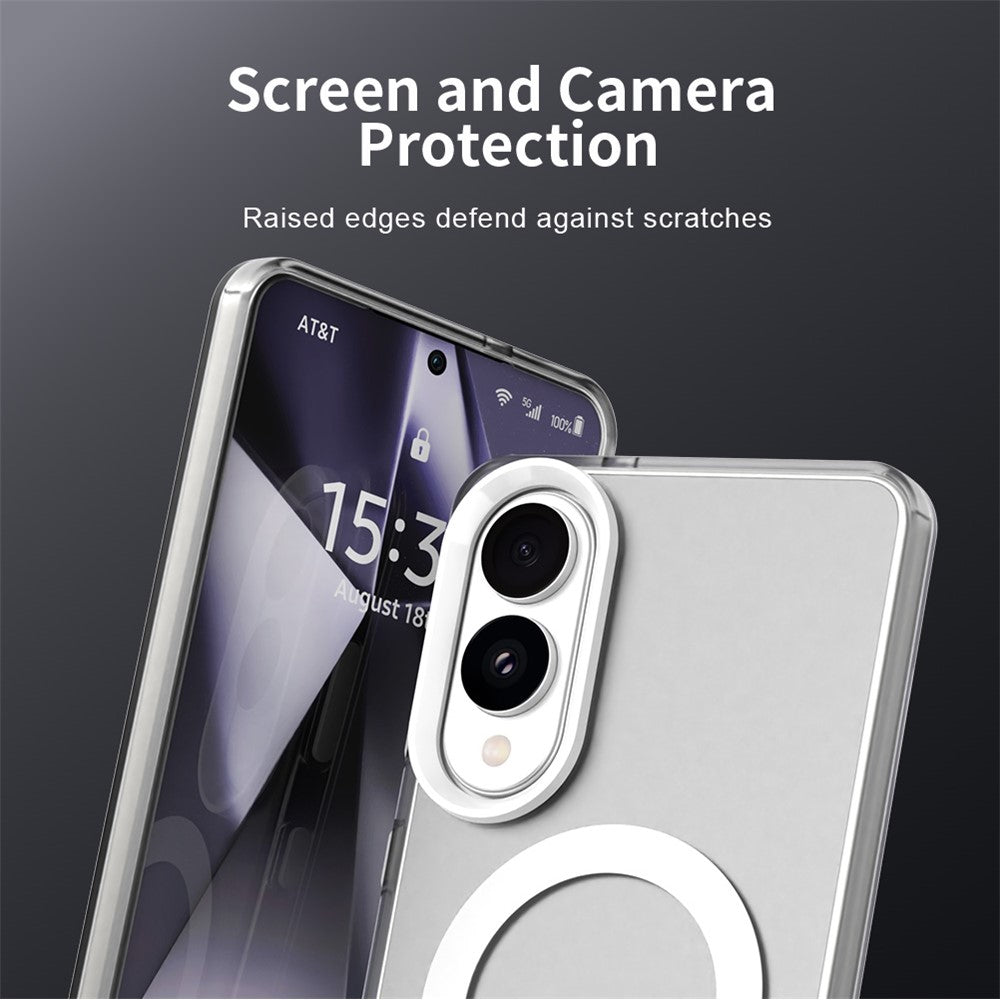 For Samsung Galaxy S25 Edge Case Magnetic Case Skin Touch Matte Anti Drop TPU + PC Phone Back Cover