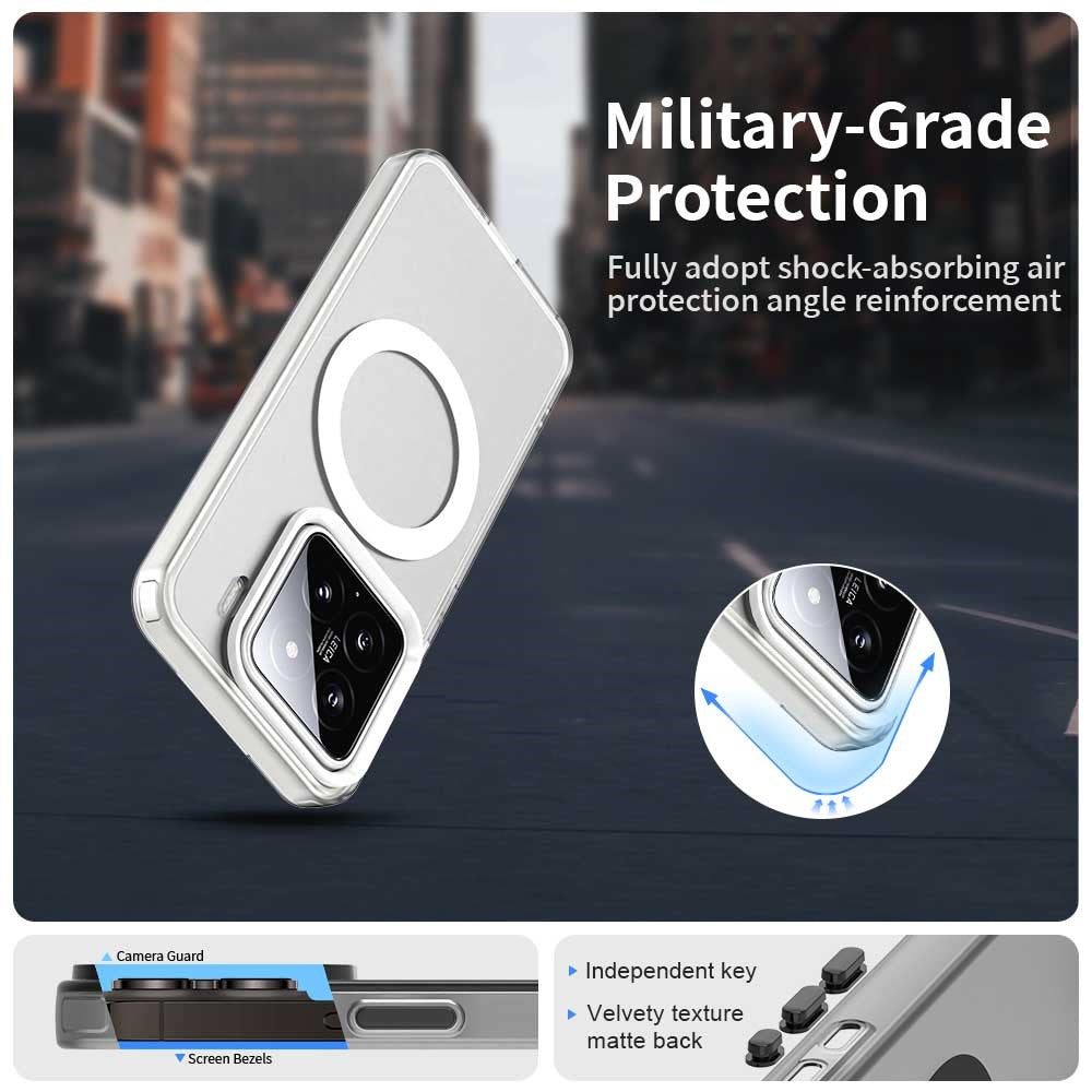 For Xiaomi 15 Pro Case Magnetic Case Skin Touch Matte Anti Drop TPU + PC Phone Back Cover