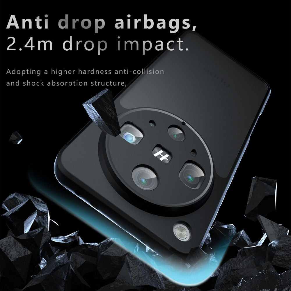 For Oppo Find X8 Ultra 5G Case Skin-Touch TPU + PC Matte Phone Back Cover, Transparent Black