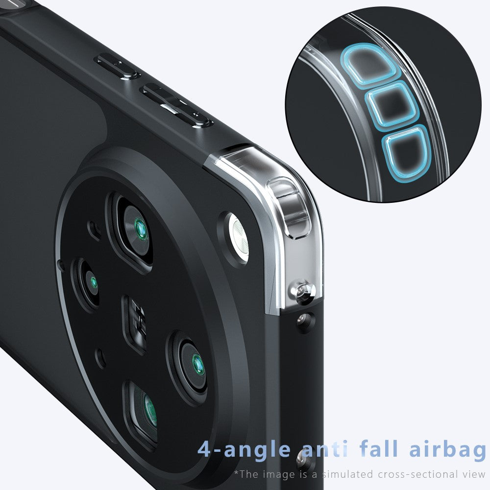 For Oppo Find X8 Ultra 5G Case Skin-Touch TPU + PC Matte Phone Back Cover, Transparent Black