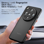 For Oppo Find X8 Ultra 5G Case Skin-Touch TPU + PC Matte Phone Back Cover, Transparent Black