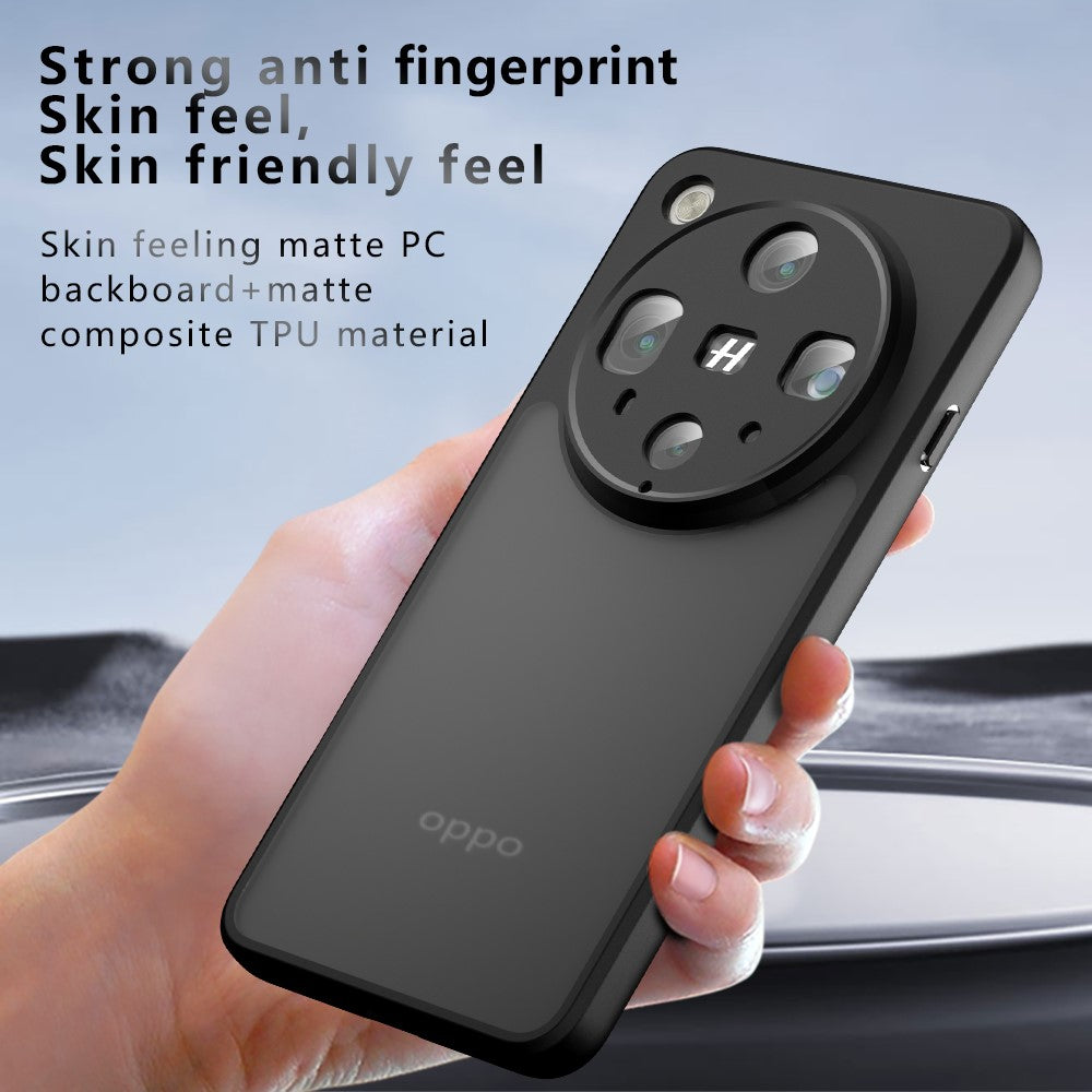 For Oppo Find X8 Ultra 5G Case Skin-Touch TPU + PC Matte Phone Back Cover, Transparent Black