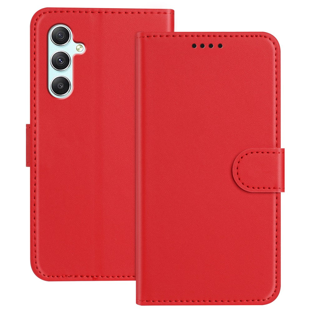 Til Samsung Galaxy A34 5G Læder Cover Pung Stativ Ensfarvet Anti-fald Telefoncover