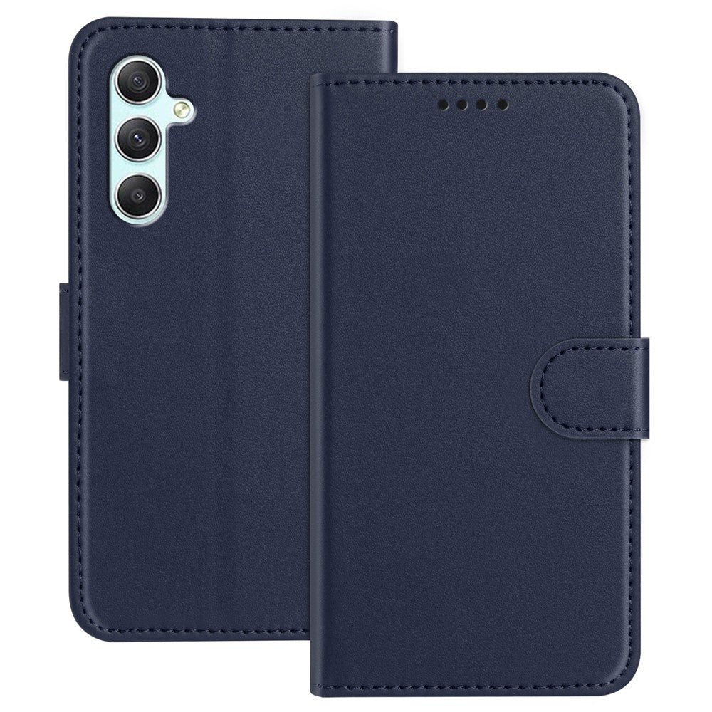 Til Samsung Galaxy A34 5G Læder Cover Pung Stativ Ensfarvet Anti-fald Telefoncover