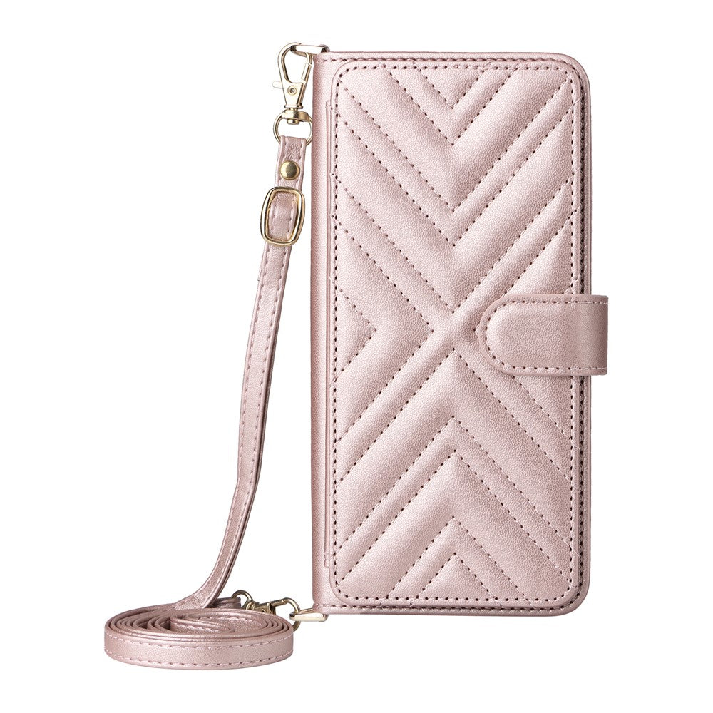 For Honor 400 Lite 5G Wallet Case with Shoulder / Wrist Strap Leather Phone Cover Stand