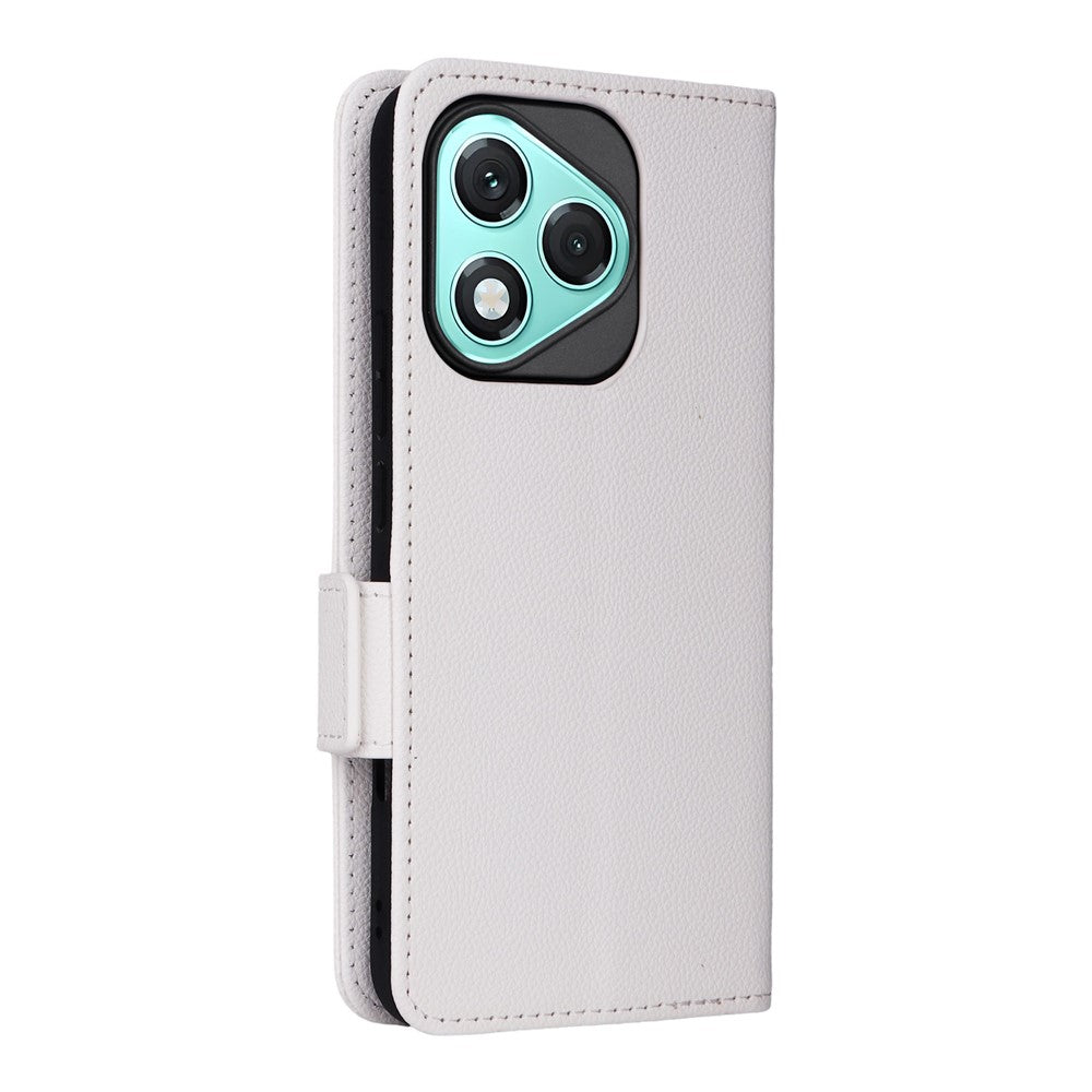 For Honor 400 Lite 5G etui med håndledsrem litchi tekstur PU læder pung telefoncover