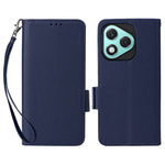For Honor 400 Lite 5G etui med håndledsrem litchi tekstur PU læder pung telefoncover