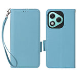 For Honor 400 Lite 5G etui med håndledsrem litchi tekstur PU læder pung telefoncover