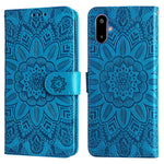 Til Samsung Galaxy F06 5G Etui Solsikkepræget Læderpung Telefoncover