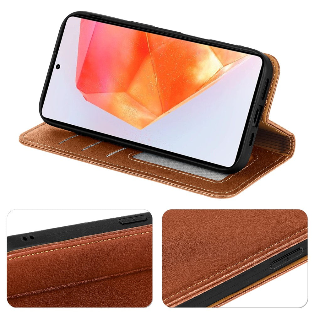 Til Samsung Galaxy A35 5G Cover Pung RFID-blokerende lædertelefoncover Stærk magnetlukning