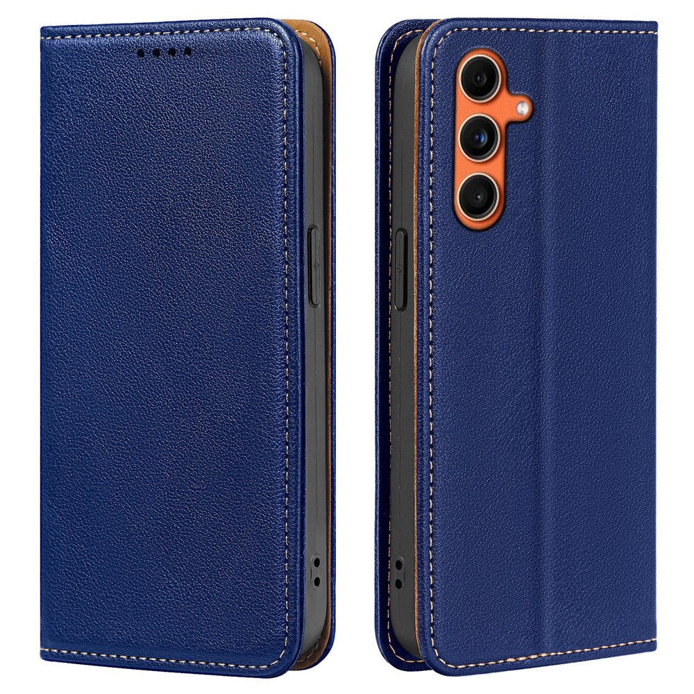 Til Samsung Galaxy A35 5G Cover Pung RFID-blokerende lædertelefoncover Stærk magnetlukning