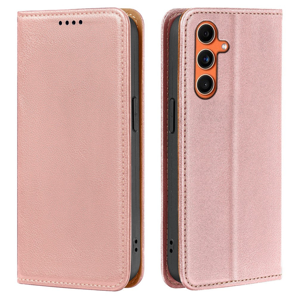 Til Samsung Galaxy A35 5G Cover Pung RFID-blokerende lædertelefoncover Stærk magnetlukning
