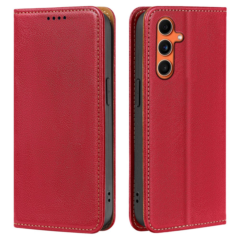 Til Samsung Galaxy A35 5G Cover Pung RFID-blokerende lædertelefoncover Stærk magnetlukning