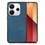 Xiaomi Redmi Note 14 5G-skal, stötsäkert, smalt retro-läder, bakstycke
