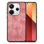 Xiaomi Redmi Note 14 5G-skal, stötsäkert, smalt retro-läder, bakstycke