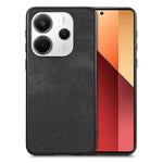Xiaomi Redmi Note 14 5G-skal, stötsäkert, smalt retro-läder, bakstycke