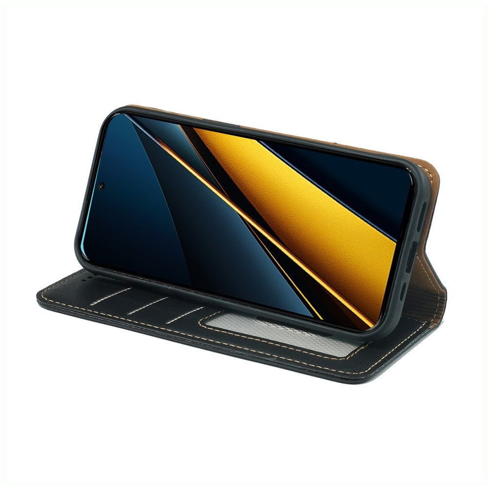 For Xiaomi Poco X6 Pro 5G / Redmi K70E 5G Case Wallet RFID Blocking Leather Phone Cover Strong Magnetic Closure